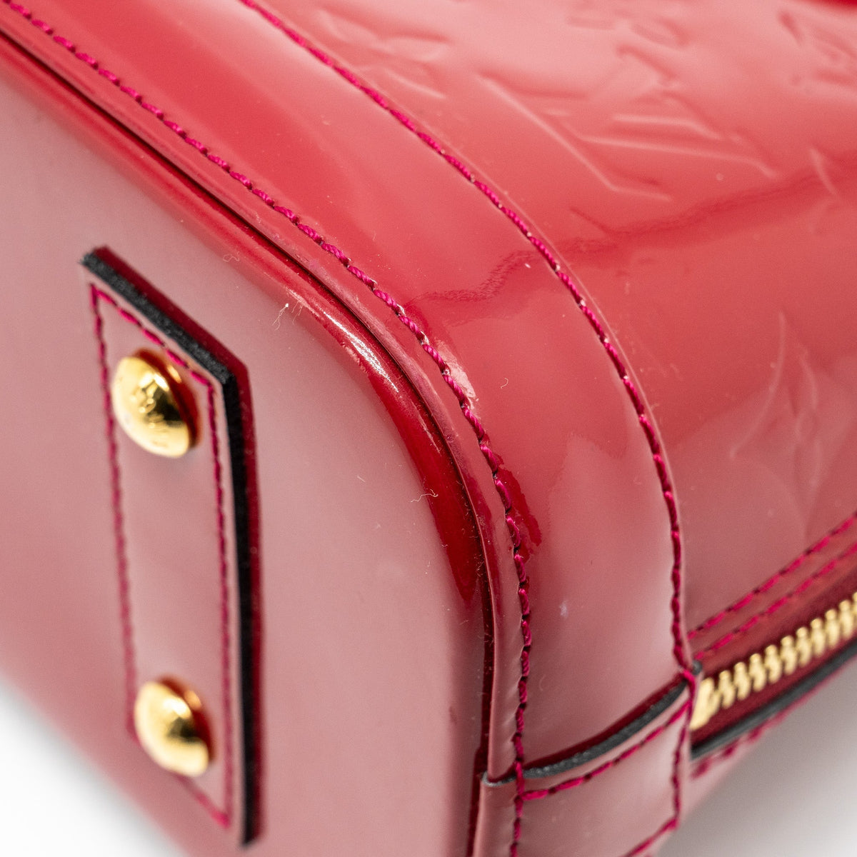 LOUIS VUITTON ALMA BB PATENT RED GHW