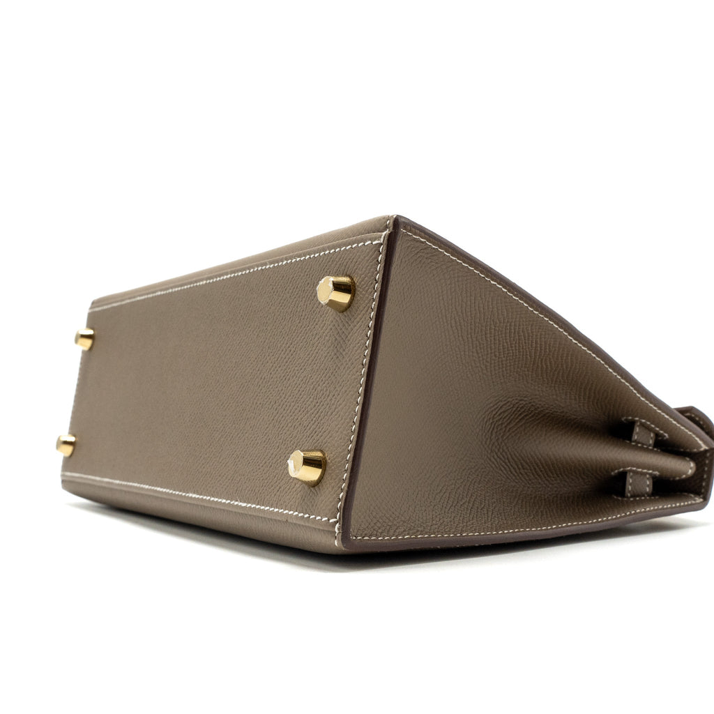 Hermes Kelly 25 Epsom etoupe GHW