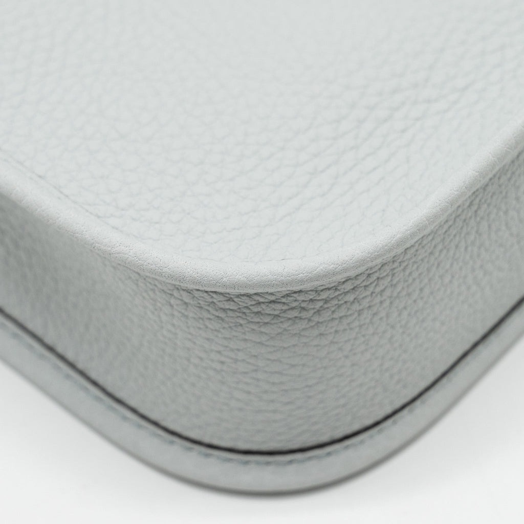 Hermes Mini Evelyne Clemence Bleu Pale/Gris Etain GHW
