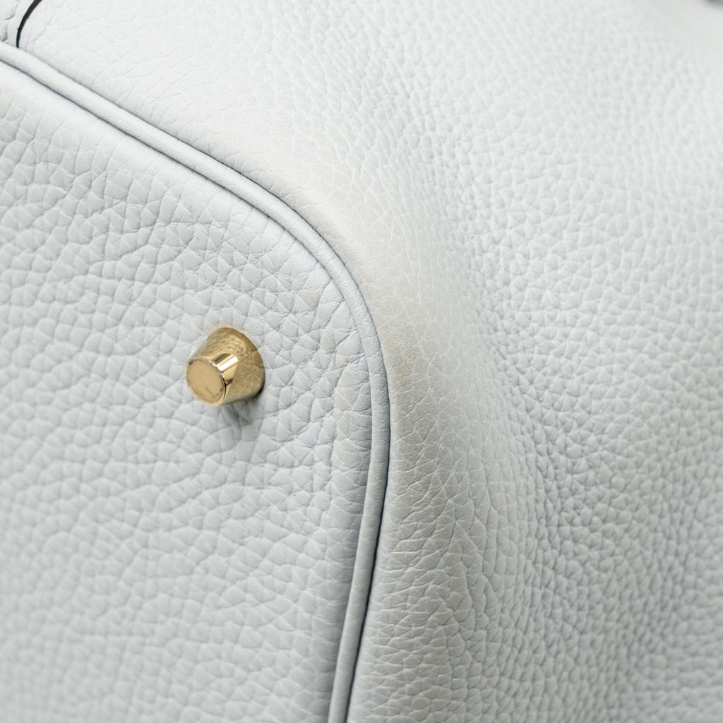 Hermes picotin 22 lock bag clemence blue pale GHW