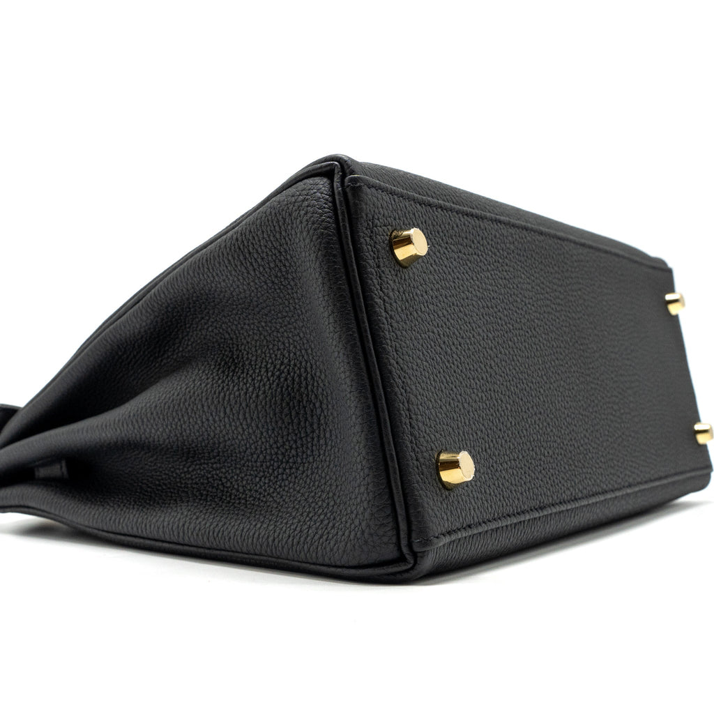 Hermes Kelly 28 Togo Black GHW