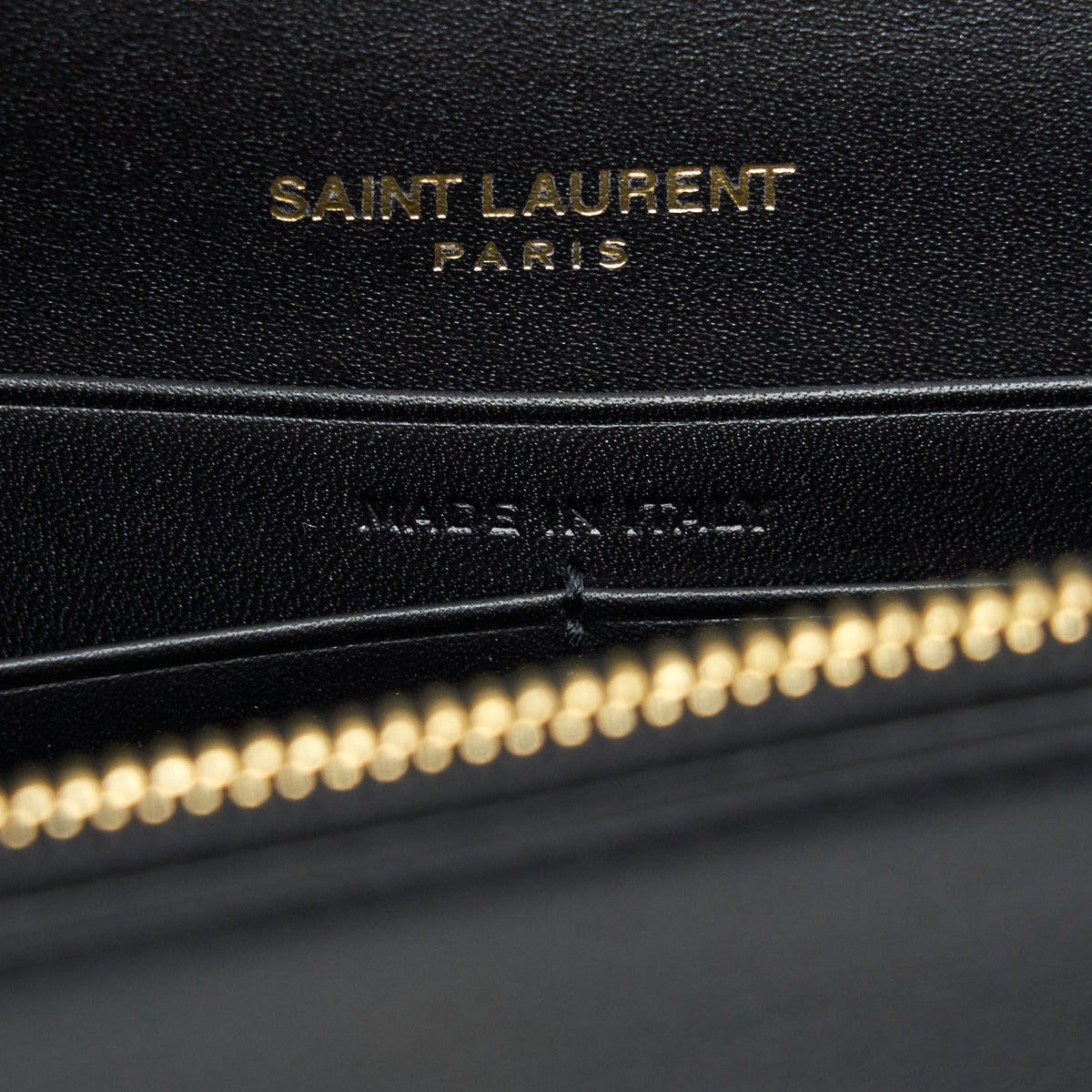 Saint Lauren Kate wallet on chain with Tassel black GHW