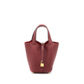 Hermes Picotin 18 Lock Bag Clemence Rouge H GHW