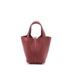 Hermes Picotin 18 Lock Bag Clemence Rouge H GHW