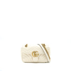 GUCCI MINI MARMONT CALFSKIN WHITE GHW