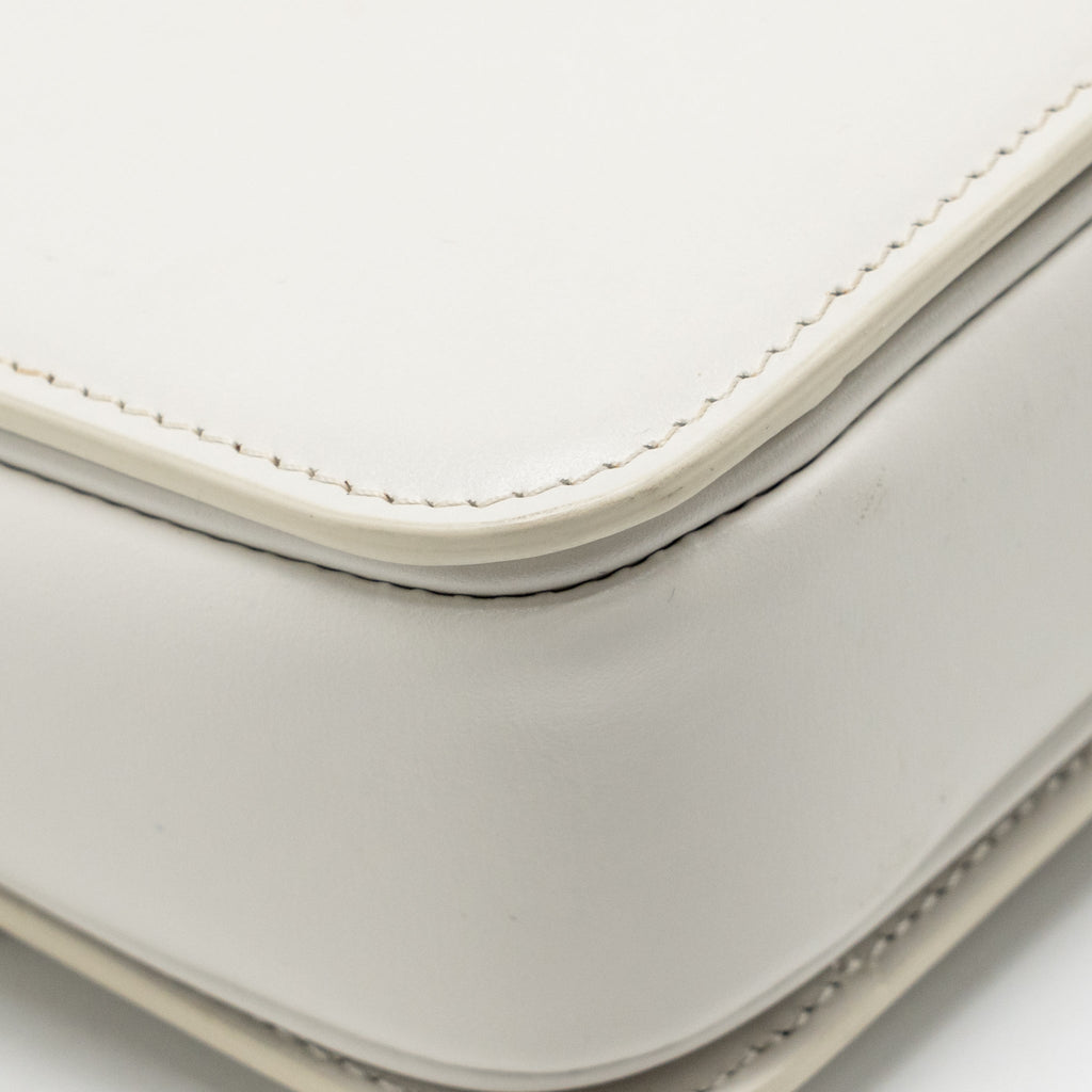 Celine teen triomphe bag calfskin white GHW