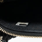 CHANEL VANITY CASE WITH DETAILED CHAIN CAVIAR BLACK LGHW