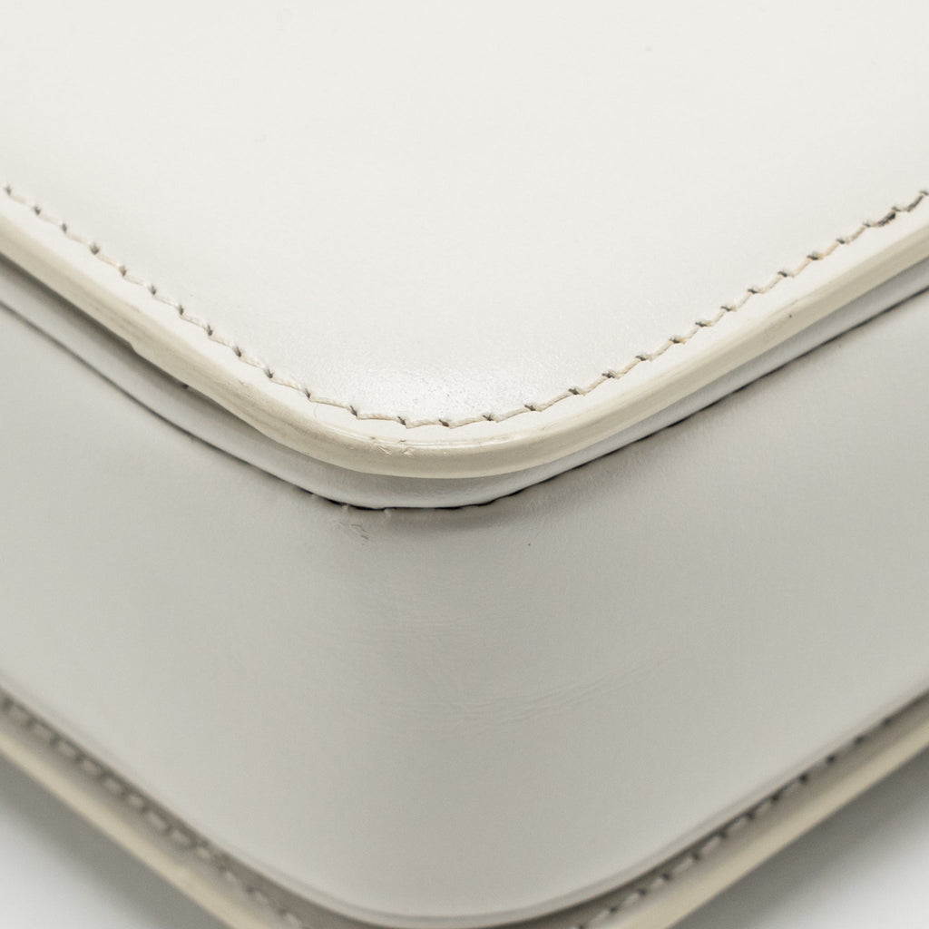 Celine teen triomphe bag calfskin white GHW