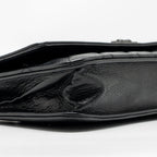 CHANEL BOY WALLET ON CHAIN CALFSKIN BLACK WITH BLACK HARDWARE