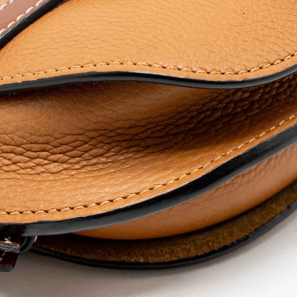 Loewe mini gate bag calfskin Tan GHW