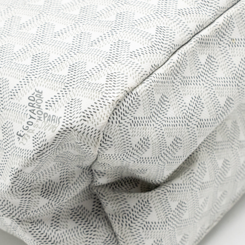 Goyard Boheme Hobo Bag Goyardine Canvas/Calfskin White SHW