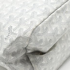 Goyard Boheme Hobo Bag Goyardine Canvas/Calfskin White SHW