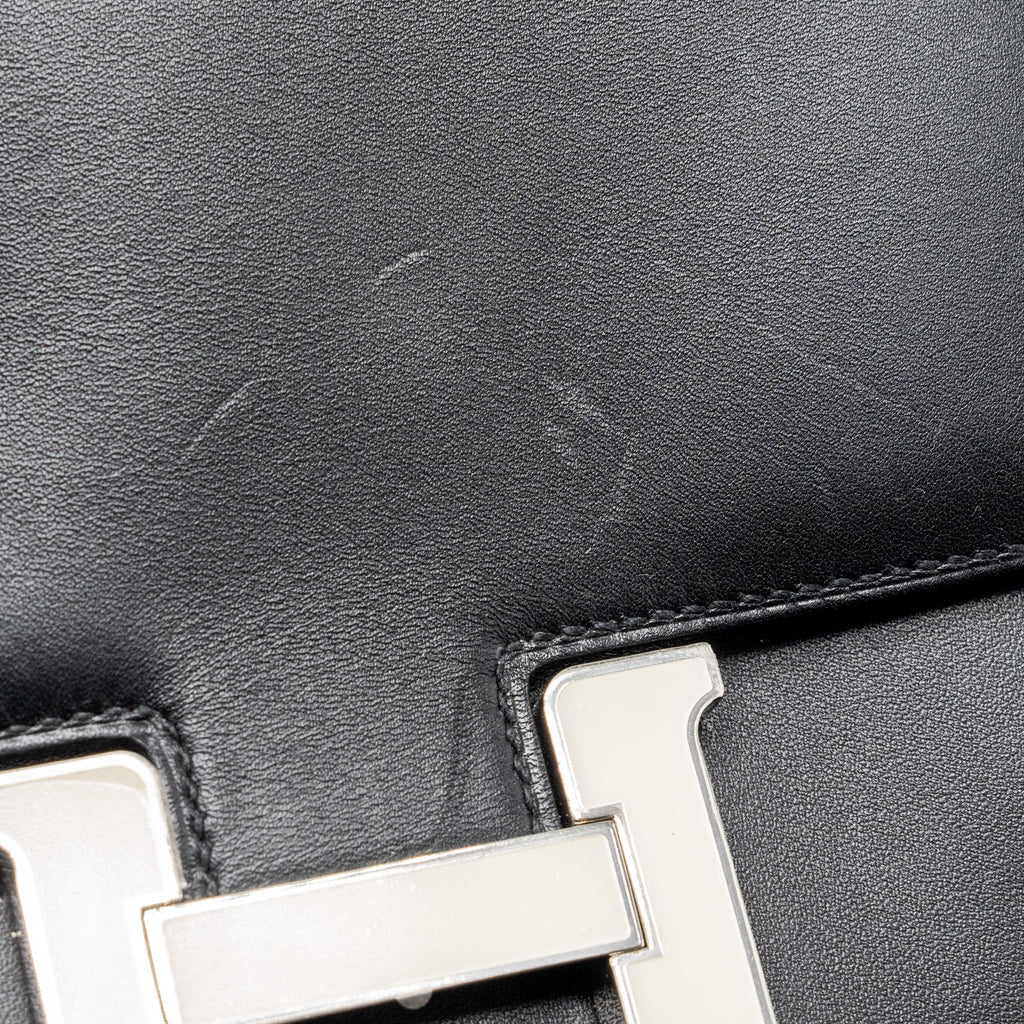 HERMES MINI CONSTANCE ALLEGRO BLACK / WHITE SHW