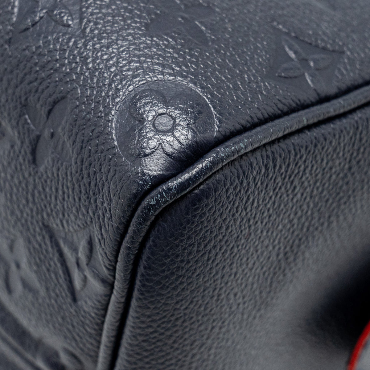 LOUIS VUITTON SPEEDY 25 BANDOULIERE MONOGRAM EMPREINTE NAVY/RED GHW