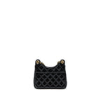 CHANEL 23C SMALL HOBO BAG SHINY CALFSKIN BLACK BRUSHED GHW (MICROCHIP)