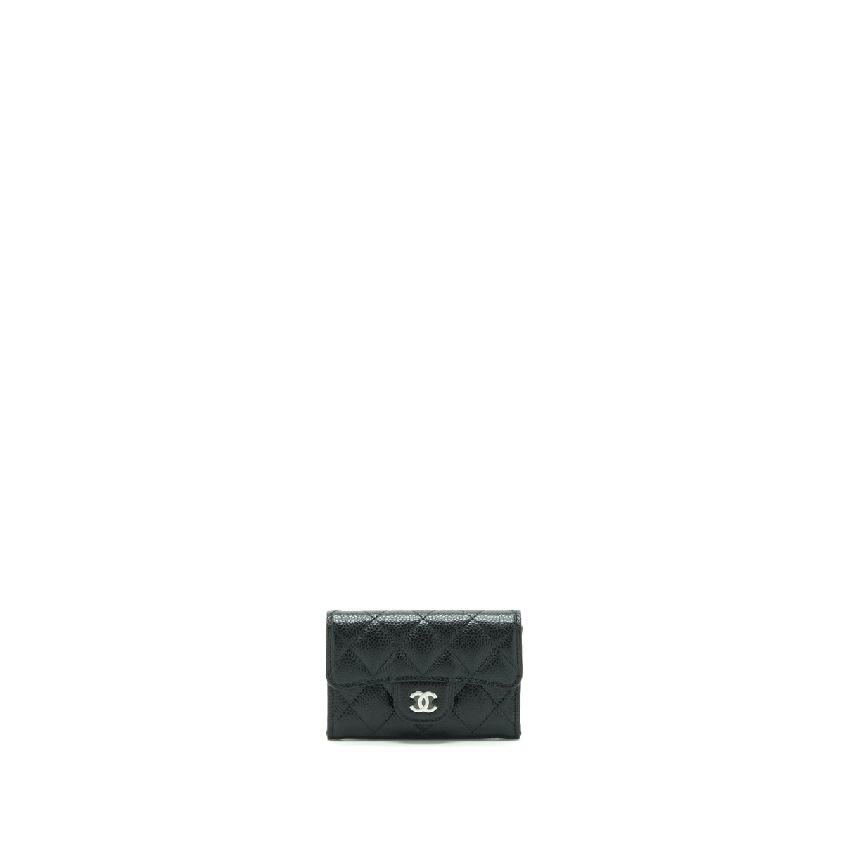 CHANEL CLASSIC FLAP CARD HOLDER CAVIAR BLACK SHW