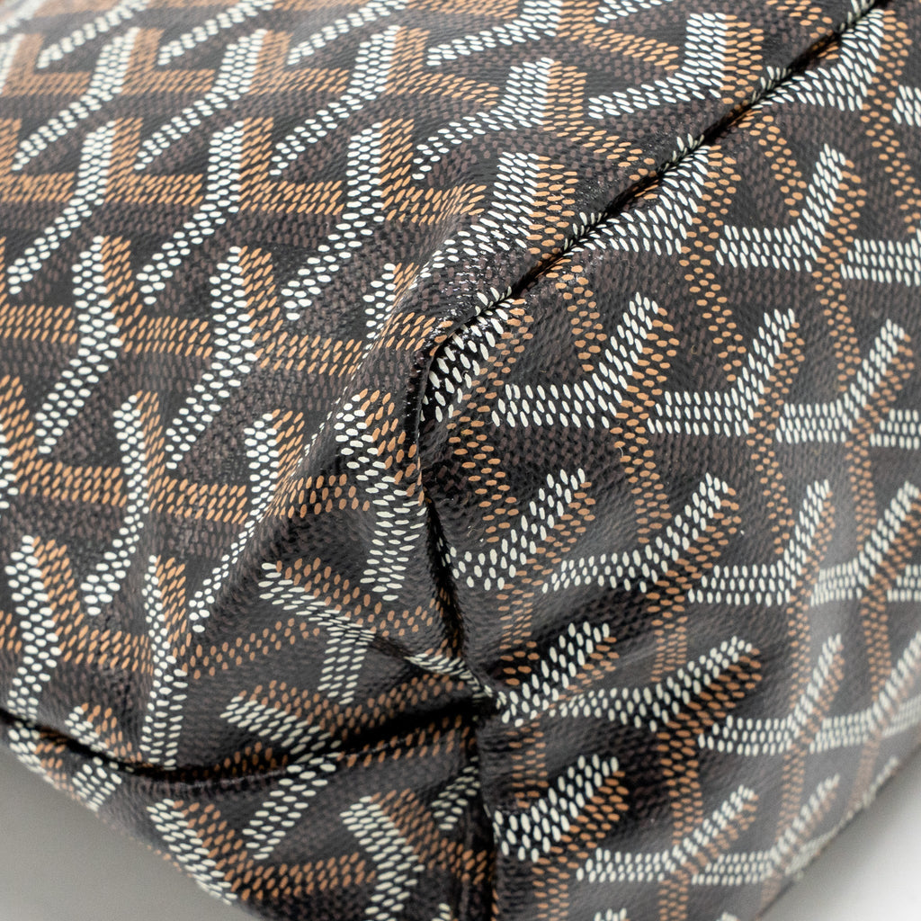Goyard Mini Boheme Hobo Bag Goyardine Canvas/Calfskin Black SHW