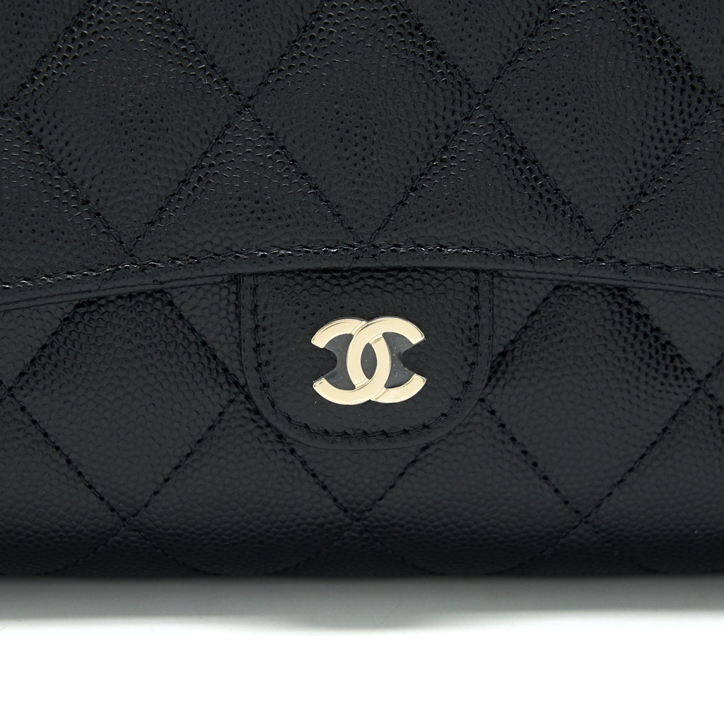 CHANEL 3 IN 1 WALLET ON CHAIN BLACK CAVIAR LGHW