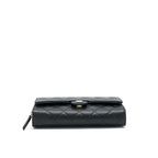 CHANEL 3 IN 1 WALLET ON CHAIN BLACK CAVIAR LGHW