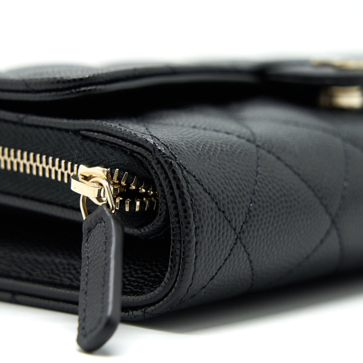 CHANEL 22C 3 IN 1 WALLET ON CHAIN CAVIAR BLACK LGHW