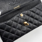 CHANEL VINTAGE SMALL CLASSIC DOUBLE FLAP BAG CAVIAR BLACK GHW