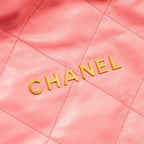 Chanel Medium 22 Bag Calfskin Pink GHW (Microchip)