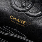 CHANEL VINTAGE SMALL CLASSIC DOUBLE FLAP BAG CAVIAR BLACK GHW
