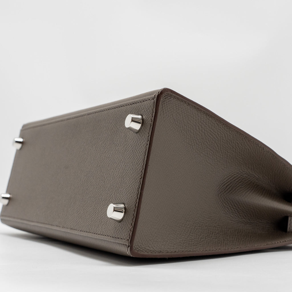 Hermes Kelly 25 Epsom Gris Etain SHW