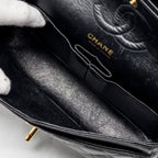 CHANEL VINTAGE SMALL CLASSIC DOUBLE FLAP BAG CAVIAR BLACK GHW