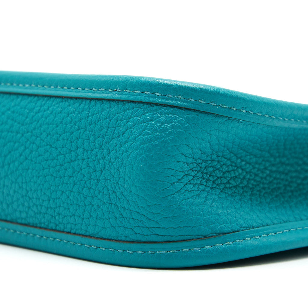 HERMES MINI EVELYNE BLEU PAON TAURILLON SHW