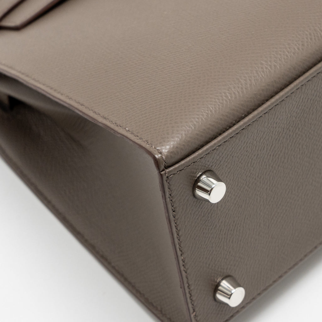 Hermes Kelly 25 Epsom Gris Etain SHW