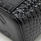 Chanel Top Handle Long Vanity Crocodile Embossed Calfskin Black GHW (Microchip)