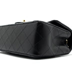 CHANEL CLASSIC MINI RECTANGULAR FLAP BAG LAMBSKIN BLACK LGHW (MICROCHIP)