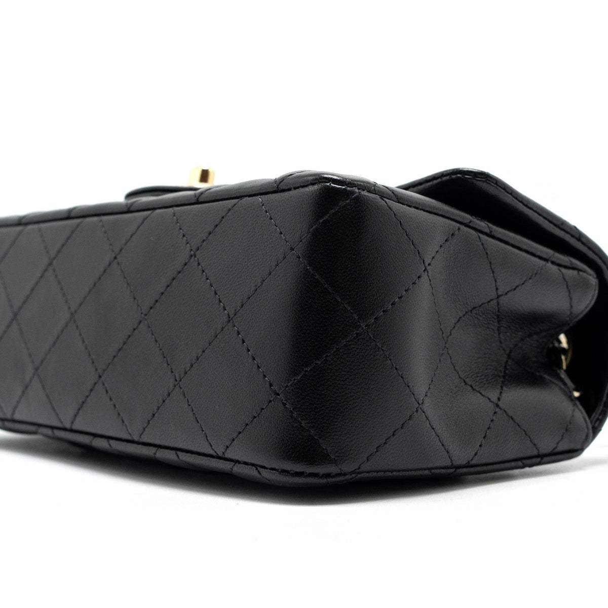 CHANEL CLASSIC MINI RECTANGULAR FLAP BAG LAMBSKIN BLACK LGHW (MICROCHIP)