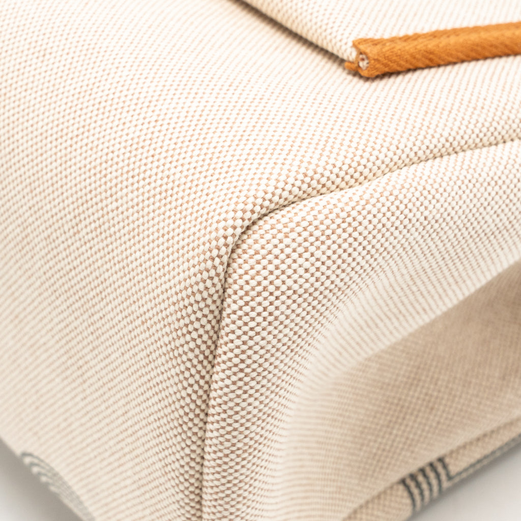 HERMES Circuit 24 HERBAG 31 ZIP BAG CHAINE D’ANCRE CANVAS / LEATHER BEIGE GHW