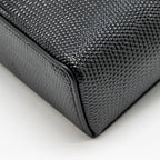 Chanel Vanity with Chain Lizard Embossed Calfskin Black GHW (Microchip)