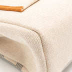 HERMES Circuit 24 HERBAG 31 ZIP BAG CHAINE D’ANCRE CANVAS / LEATHER BEIGE GHW