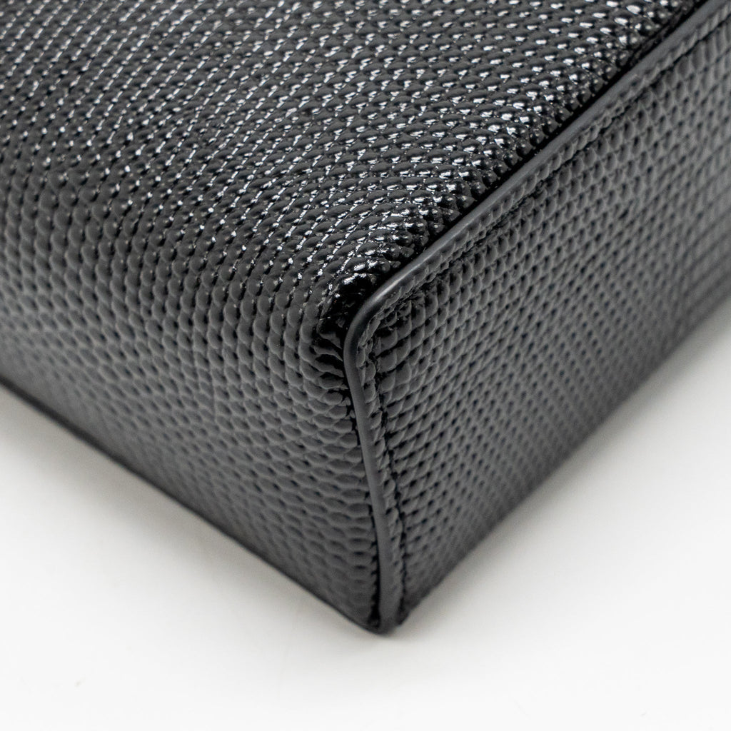 Chanel Vanity with Chain Lizard Embossed Calfskin Black GHW (Microchip)