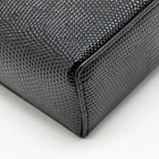 Chanel Vanity with Chain Lizard Embossed Calfskin Black GHW (Microchip)