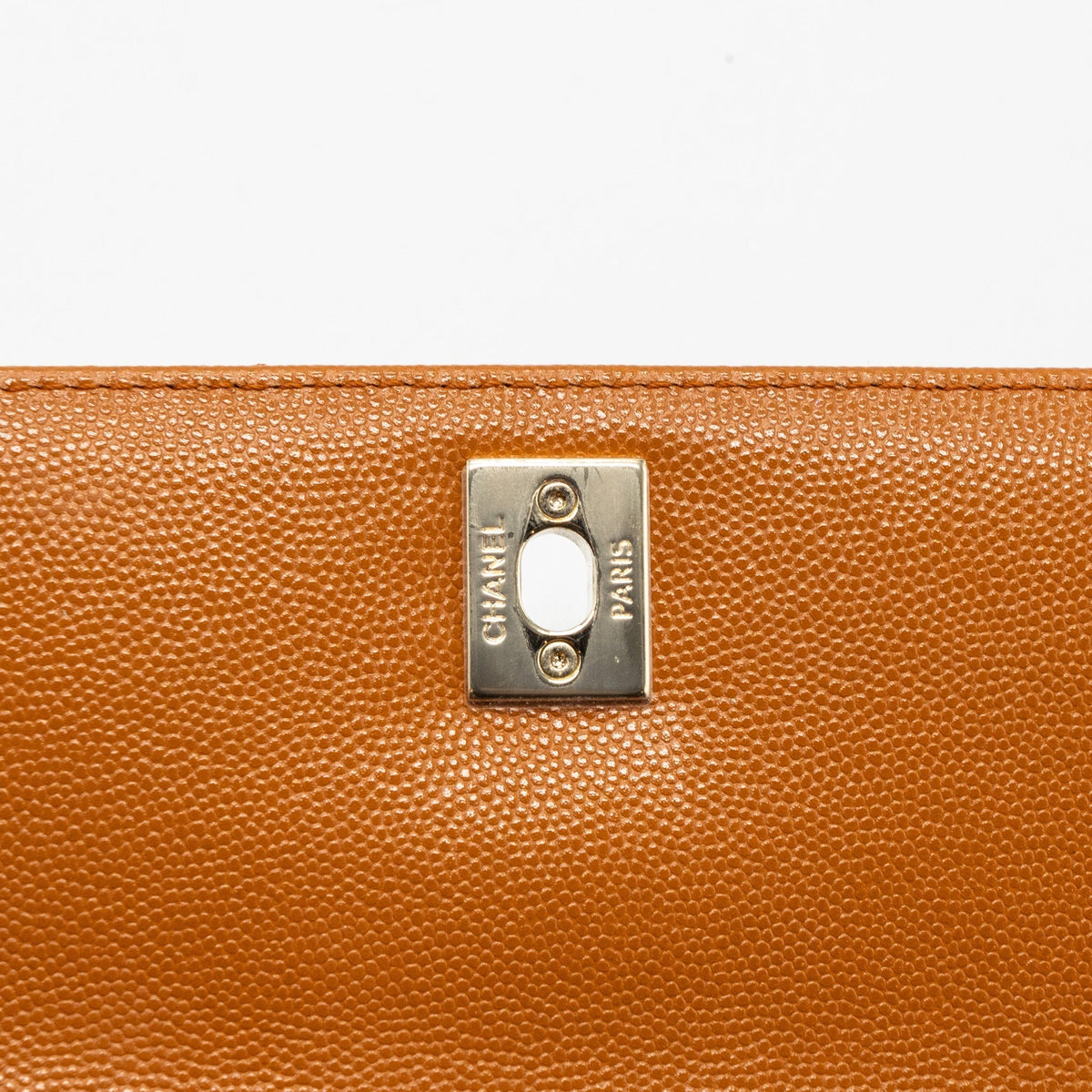 CHANEL SMALL COCO HANDLE CAVIAR CARAMEL GHW (MICROCHIP)