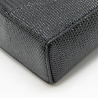 Chanel Vanity with Chain Lizard Embossed Calfskin Black GHW (Microchip)