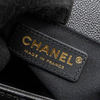 CHANEL MEDIUM BOY BAG LIMITED EDITION CAVIAR BLACK GHW (MICROCHIP)