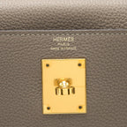 HERMES KELLY 28 TOGO M8 GRIS ASPHALTE GHW