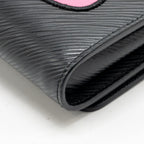 Louis Vuitton Twist Chain Wallet Limited Edition Patches EPI Black SHW