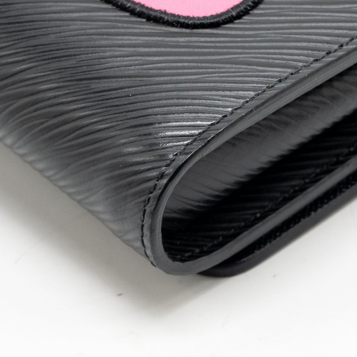 Louis Vuitton Twist Chain Wallet Limited Edition Patches EPI Black SHW