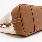 Hermes neo garden party 23 canvas/negonda ecru-beige/gold SHW