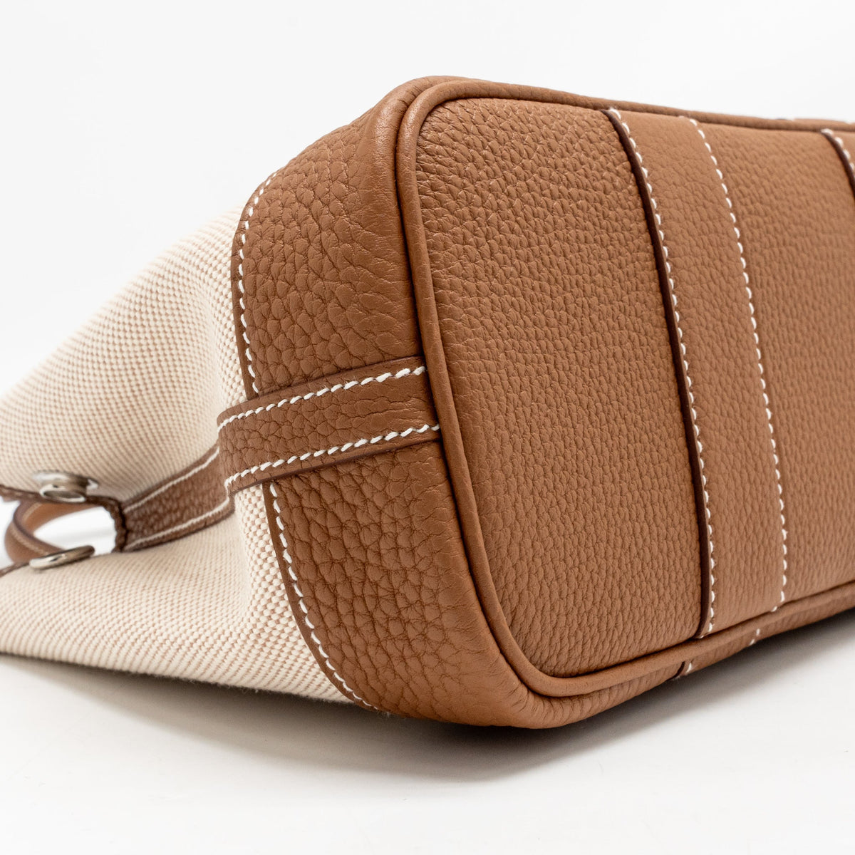 Hermes neo garden party 23 canvas/negonda ecru-beige/gold SHW
