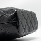 CHANEL 25C QUILTED HOBO BAG CAVIAR BLACK GHW (MICROCHIP)