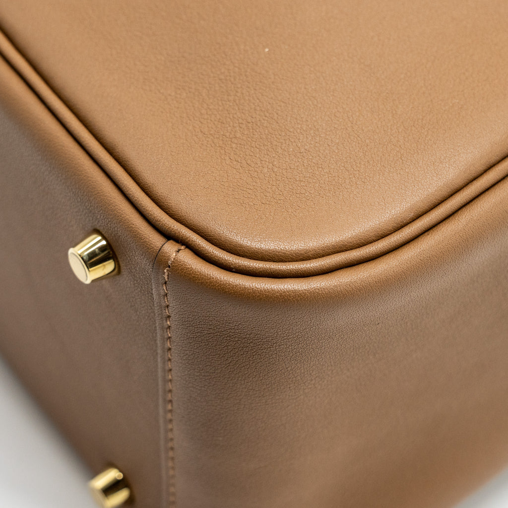 Hermes Mini Lindy Swift Alezan/Biscuit GHW