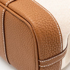 Hermes neo garden party 23 canvas/negonda ecru-beige/gold SHW